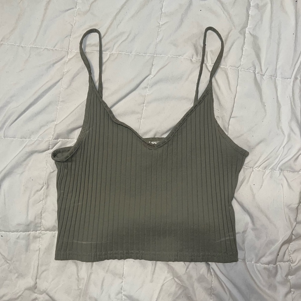 H&M Green Cropped Tank Top
